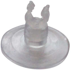 Suction cup with plastic clip